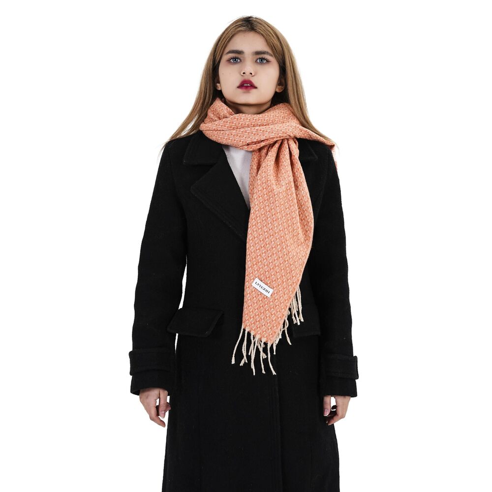 4299 Women's Long Plaid Scarf Chunky Oversized Winter Warm Cashmere Shawl